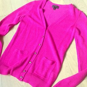 Pink button down sweater